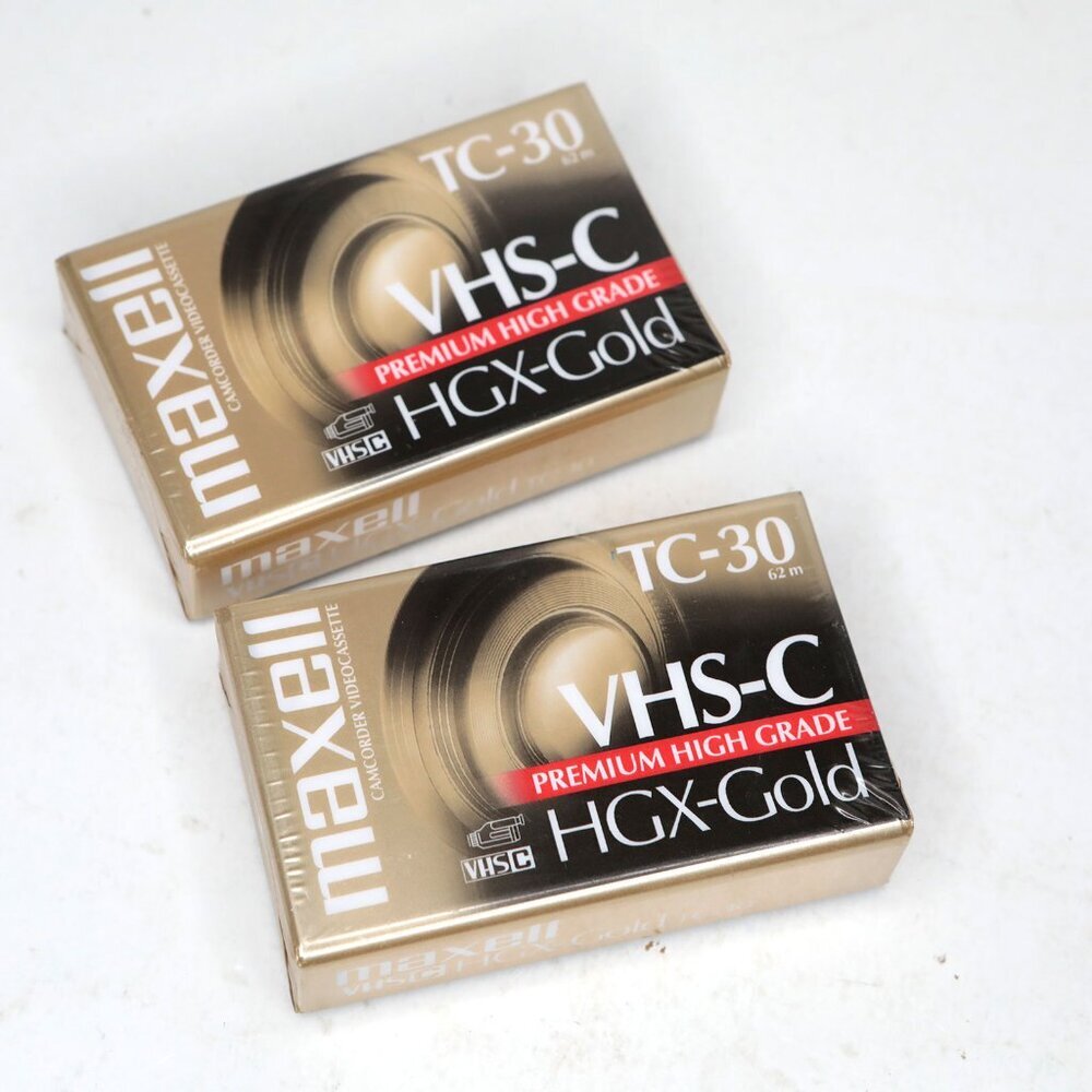 NEW Maxell HGX-Gold TC-30 Premium High Grade Videocassettes | Lot of 2 Tapes